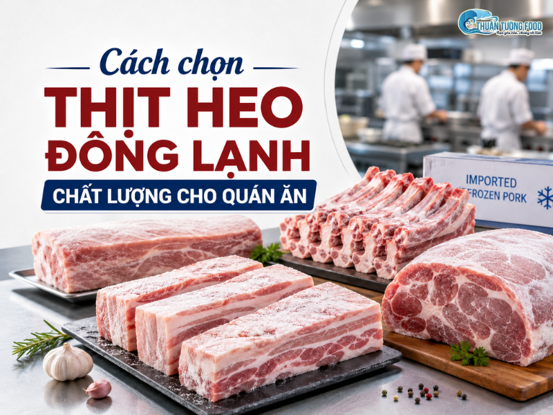 Cách chọn thịt heo đông lạnh chất lượng cho quán ăn
