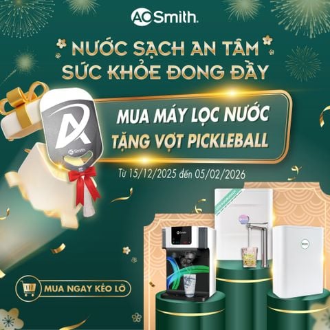 Ưu Đãi Cuối Năm Tại KingWater: Mua Máy Lọc Nước AO Smith - Nhận Vợt Pickleball