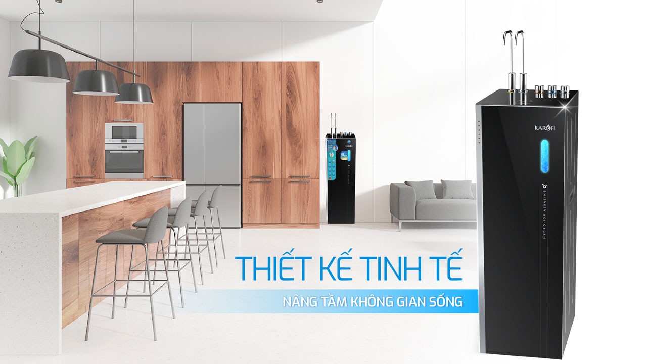 Máy lọc nước Hydro-ion kiềm nóng lạnh Karofi KAE-S688 sở hữu thiết kế sang trọng, tinh tế