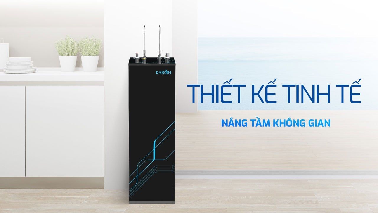 Máy lọc nước RO nóng nguội Karofi KAH-D18 sở hữu thiết kế tinh tế, nâng tầm không gian