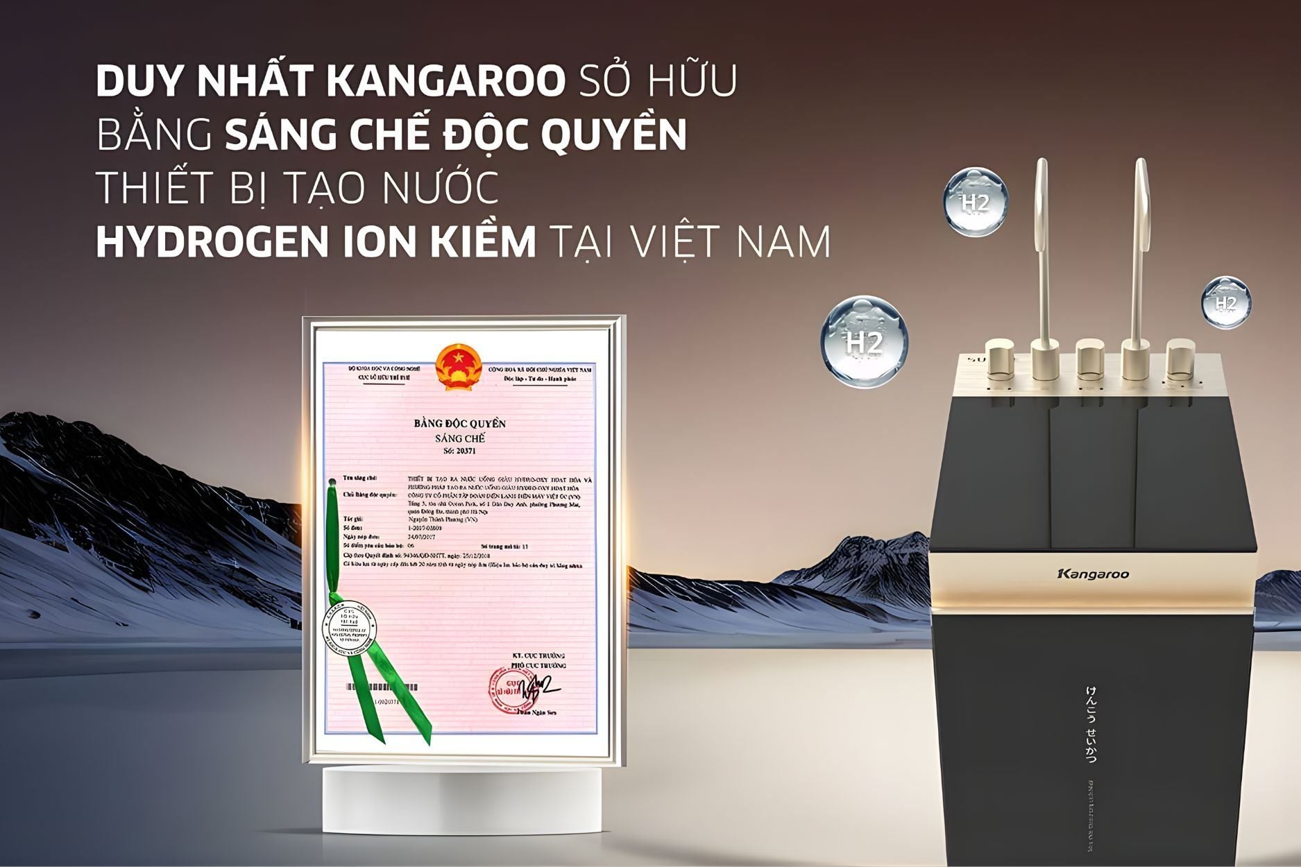 Công nghệ tạo nước Hydrogen hoạt tính độc quyền tại Việt Nam