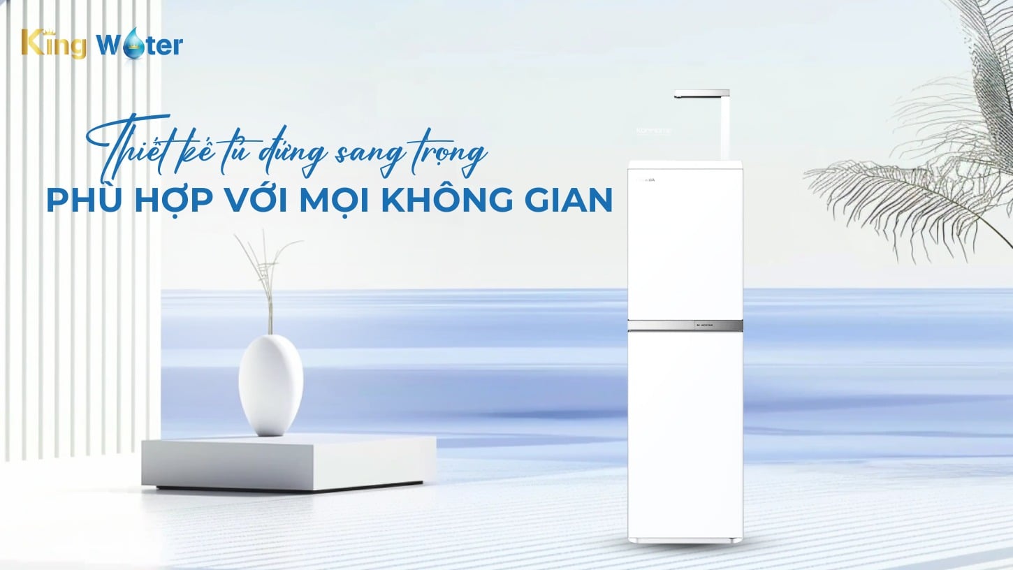 Thiết kế tủ đứng màu trắng, phù hợp mọi không gian