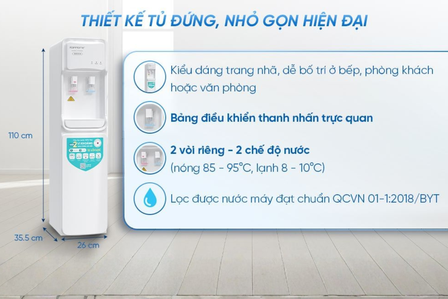 Korihome WPK-962 thiết kế theo phong cách thiết kế tối giản đặc trưng của Hàn Quốc