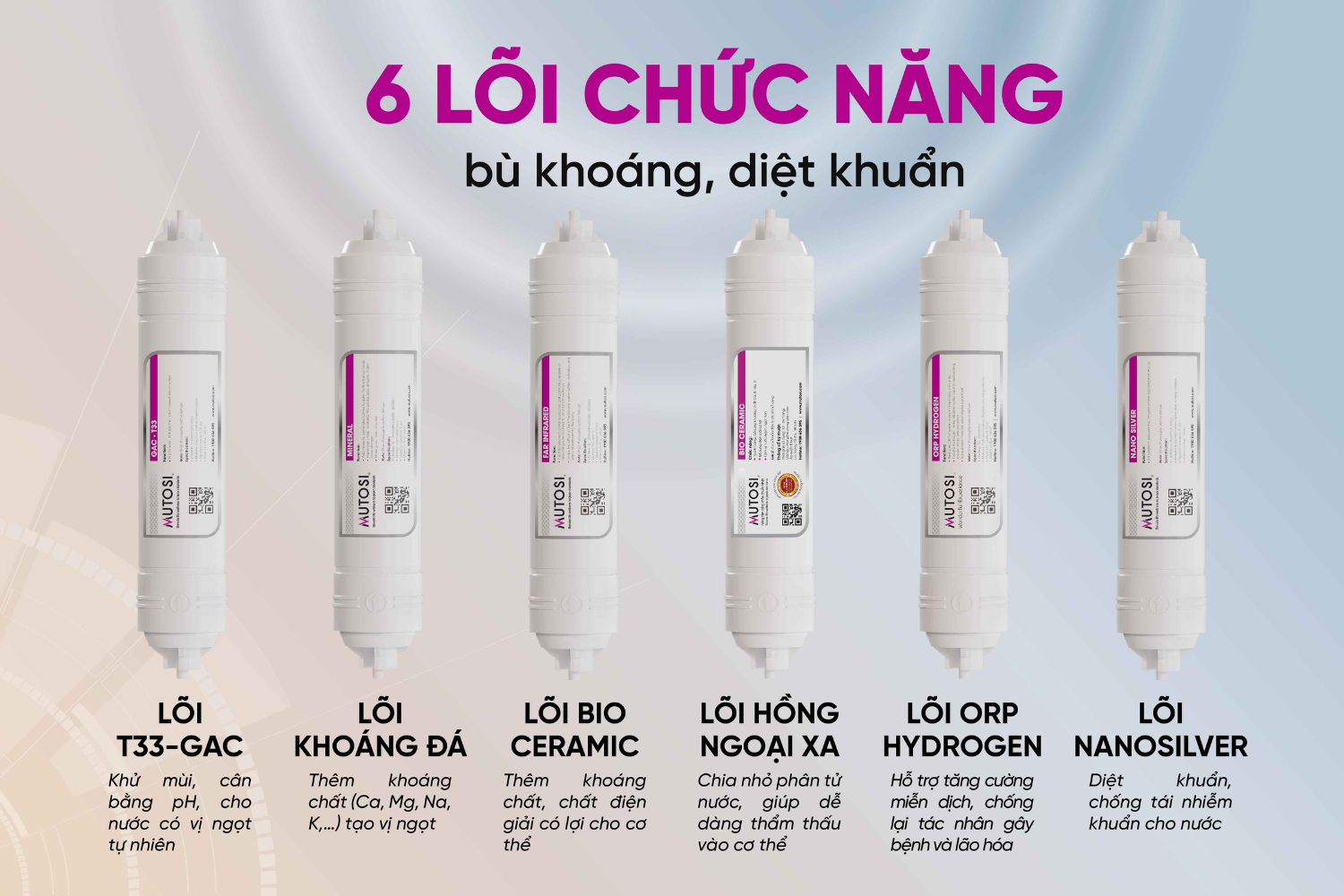 Lõi chức năng giúp ổn định và bổ sung khoáng