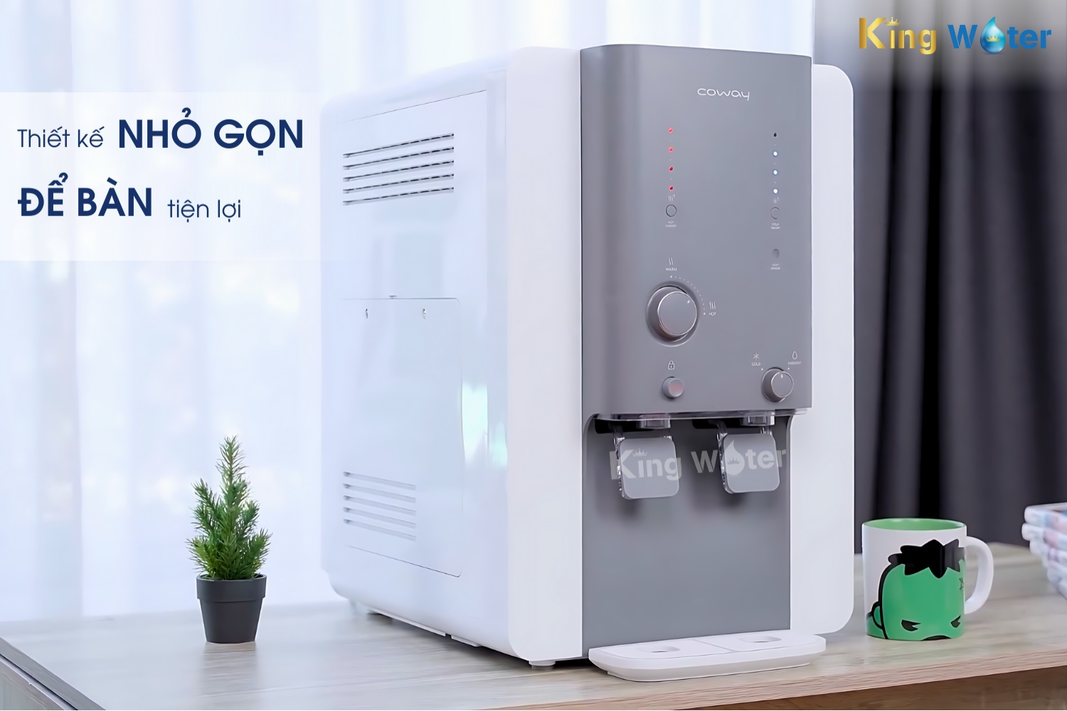 Coway VILLAEM 2 (CHP-18AR) phù hợp đặt ở mọi vị trí như bàn bếp, kệ tủ