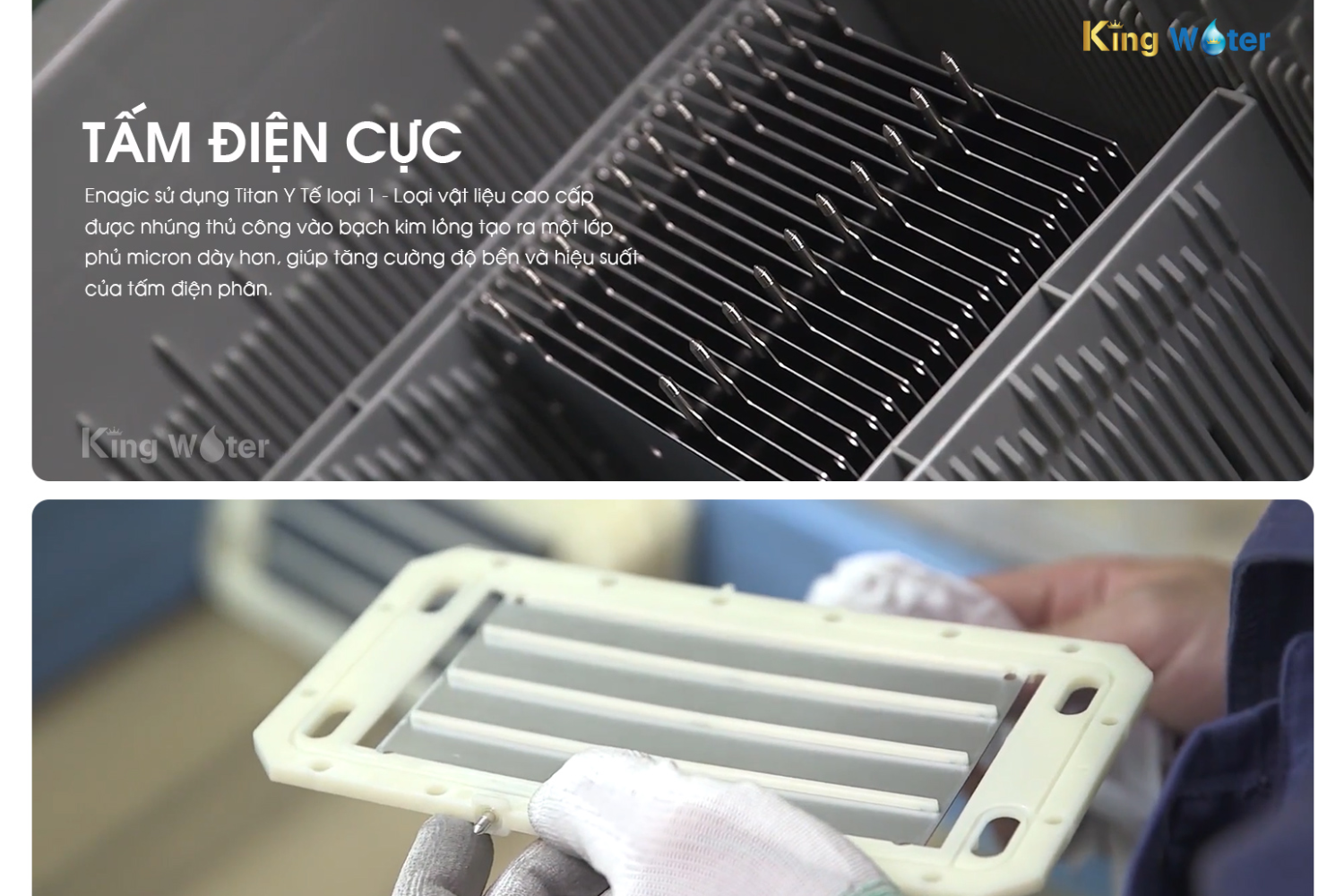 Tấm điện cực của Kangen có độ bền từ 20 - 25 năm