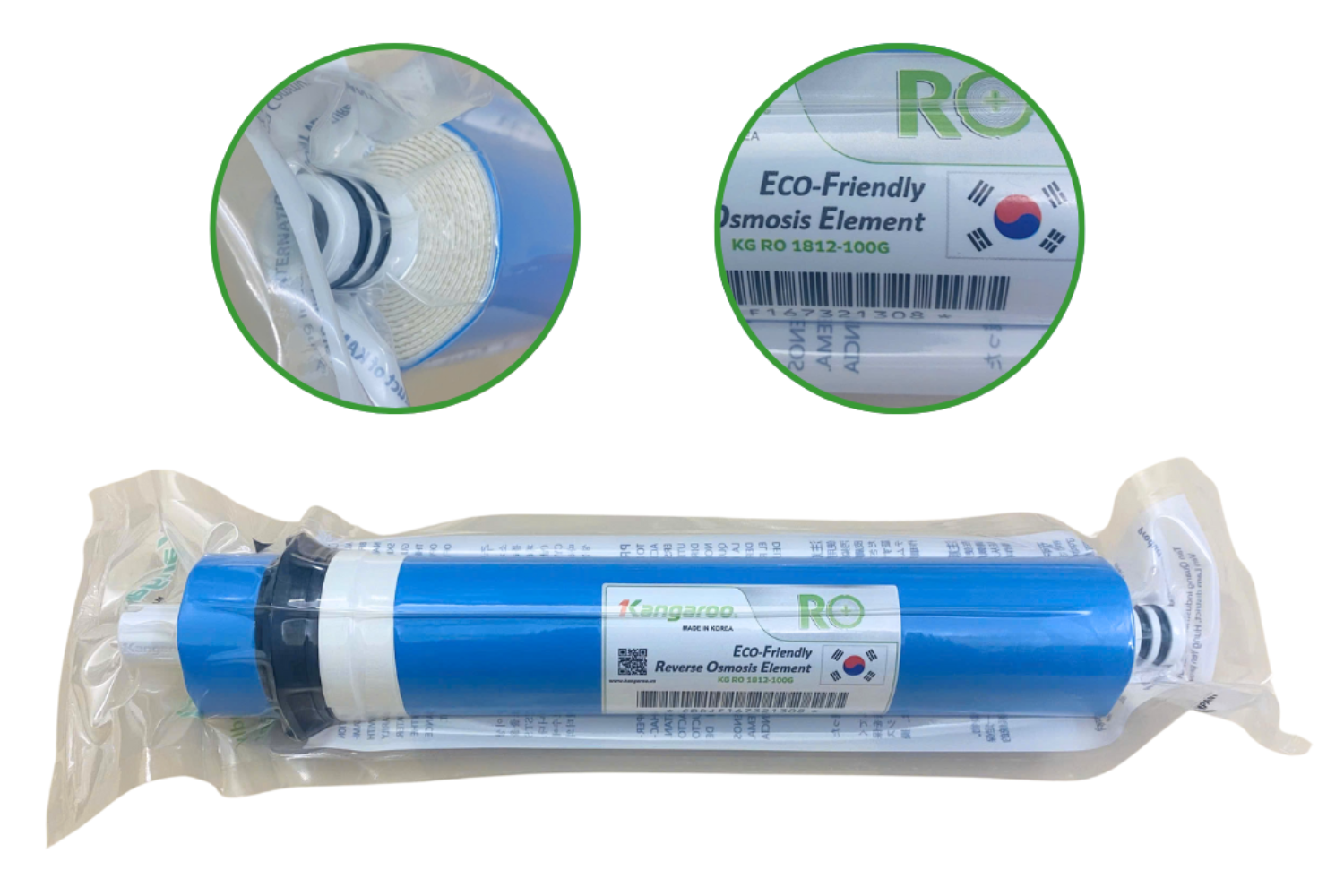 Màng RO 100GPD Kangaroo là bộ phận đảm nhiệm chức năng lọc tinh ở cấp độ cao nhất