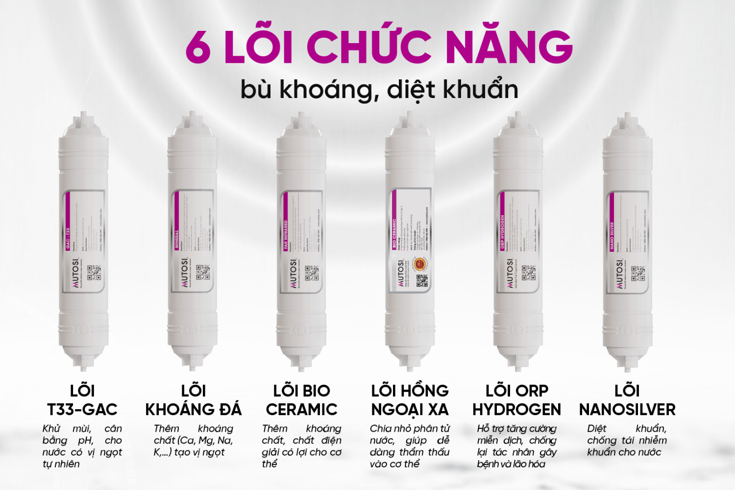 Các lõi chức năng cải thiện vị, bổ sung khoáng chất