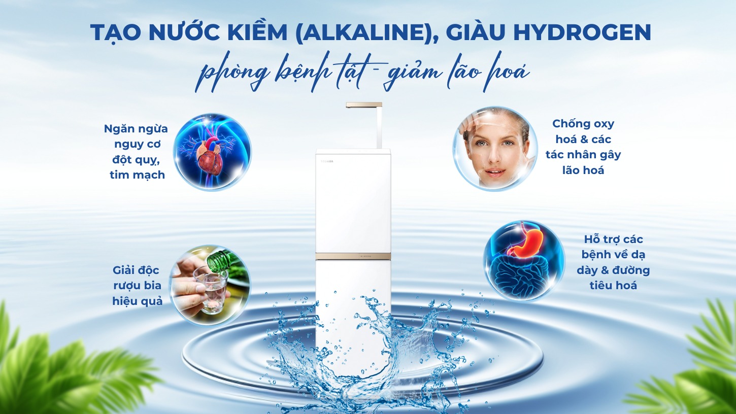 Tạo nước kiềm (Alkaline) trung hòa axit cho cơ thể