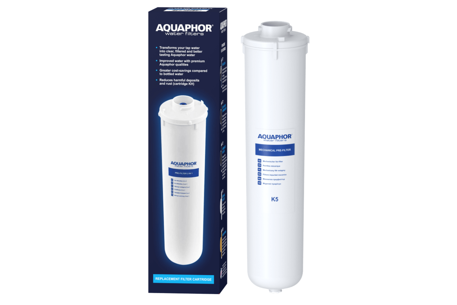 Lõi lọc Aquaphor K5 được thiết kế như một lõi tiền xử lý