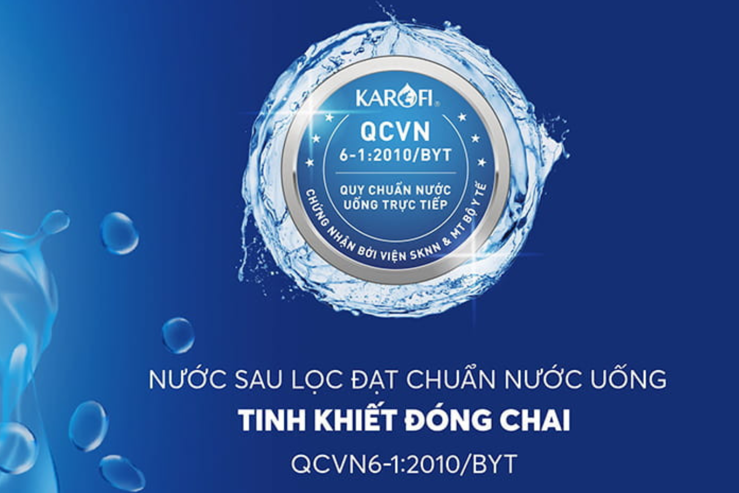 Máy lọc nước Karofi KAD-N69 đạt chuẩn uống trực tiếp QCVN 6-1:2010/BYT