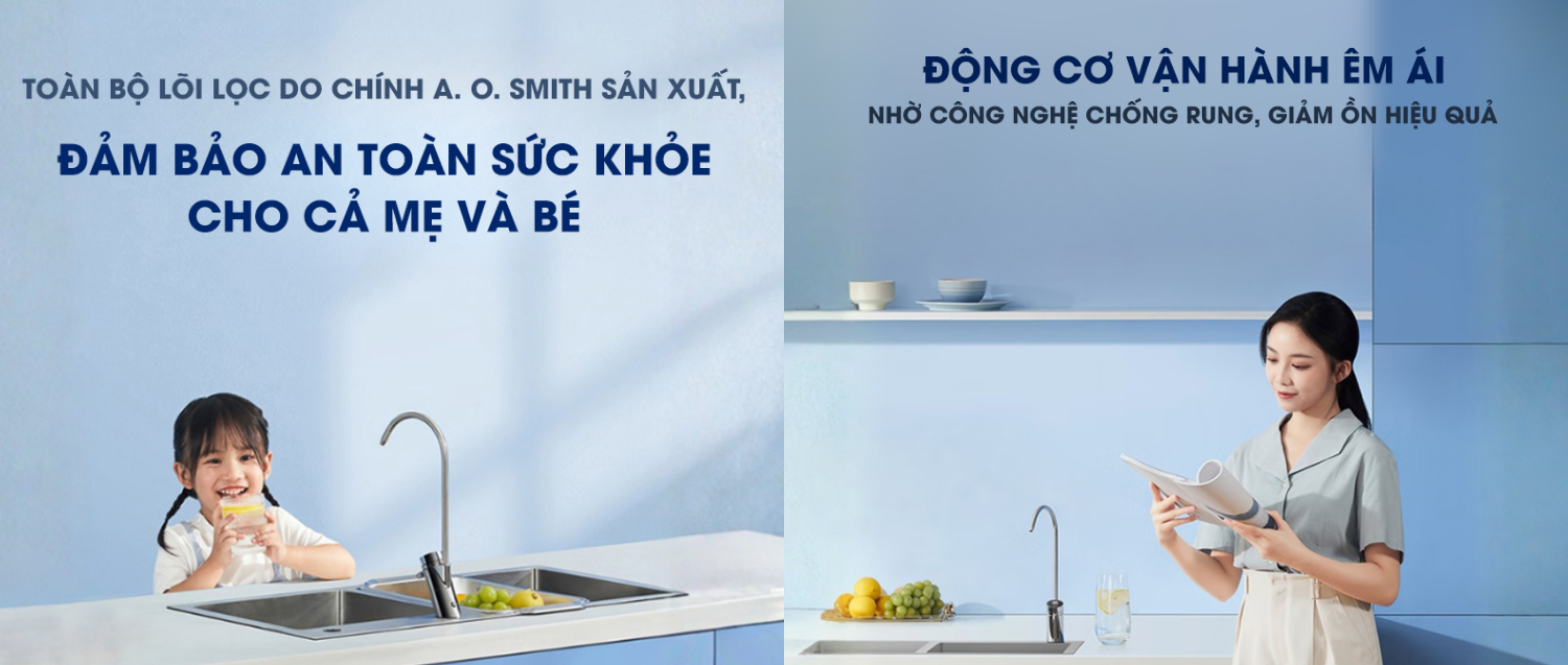 Toàn bộ hệ thống lõi lọc của máy đều do chính A. O. Smith trực tiếp nghiên cứu và sản xuất