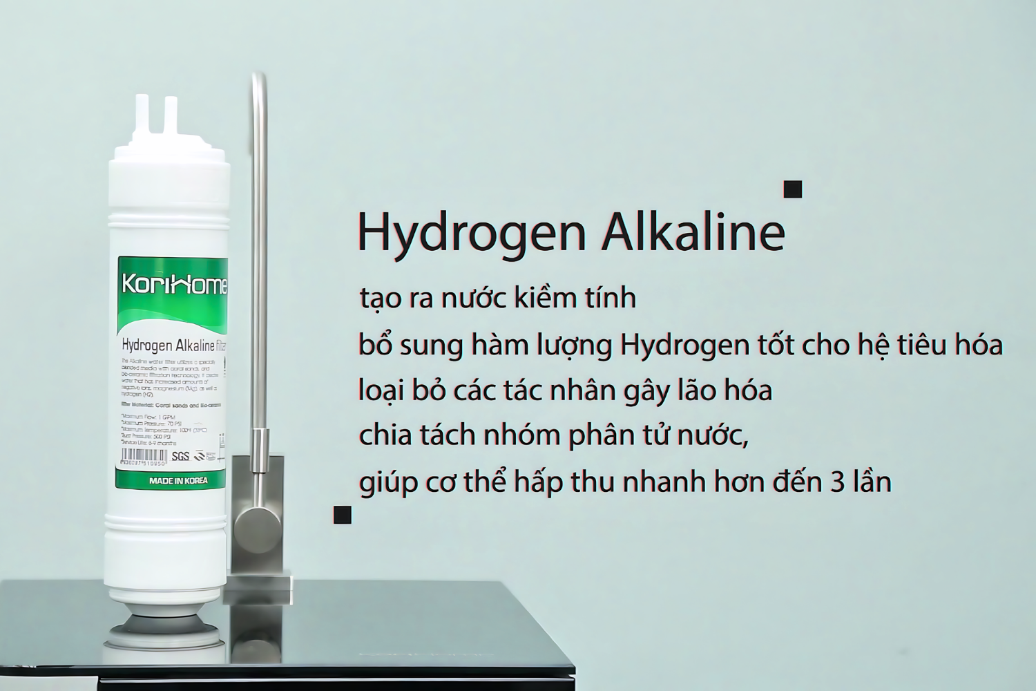 Lõi Hydrogen bổ sung hàm lượng Hydrogen (H2) hòa tan