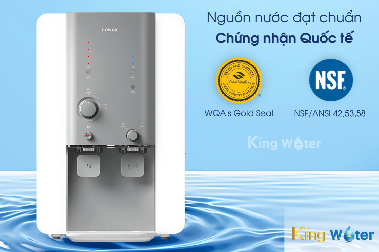 Coway đạt chứng nhận con dấu vàng quốc tế WQA’s Gold Seal