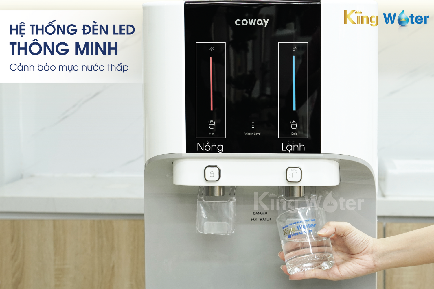 Hệ thống đèn LED thể hiện trực quan tình trạng của máy