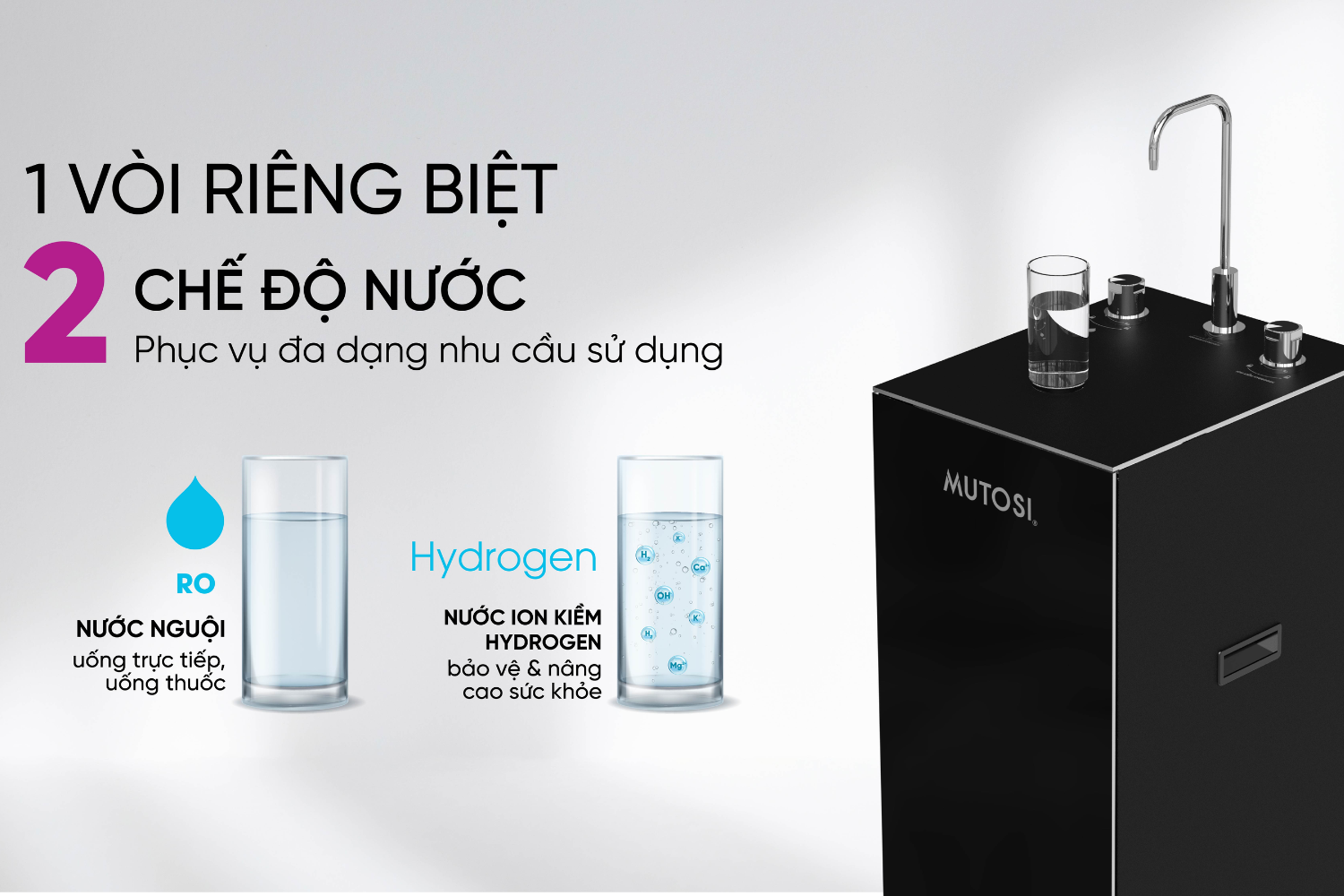 Tuy chỉ có 1 vòi nhưng vẫn được chia thành 2 đường nước riêng biệt