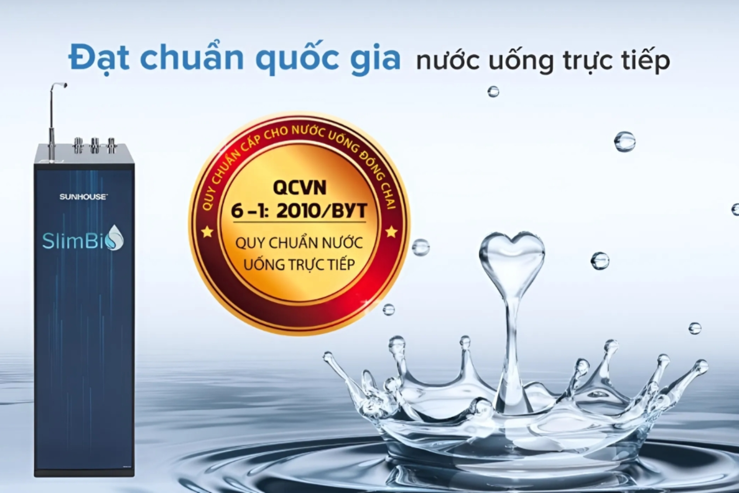 Chế độ nước lọc tinh khiết R.O đạt chuẩn nước đóng chai QCVN 6-1:2010 BYT