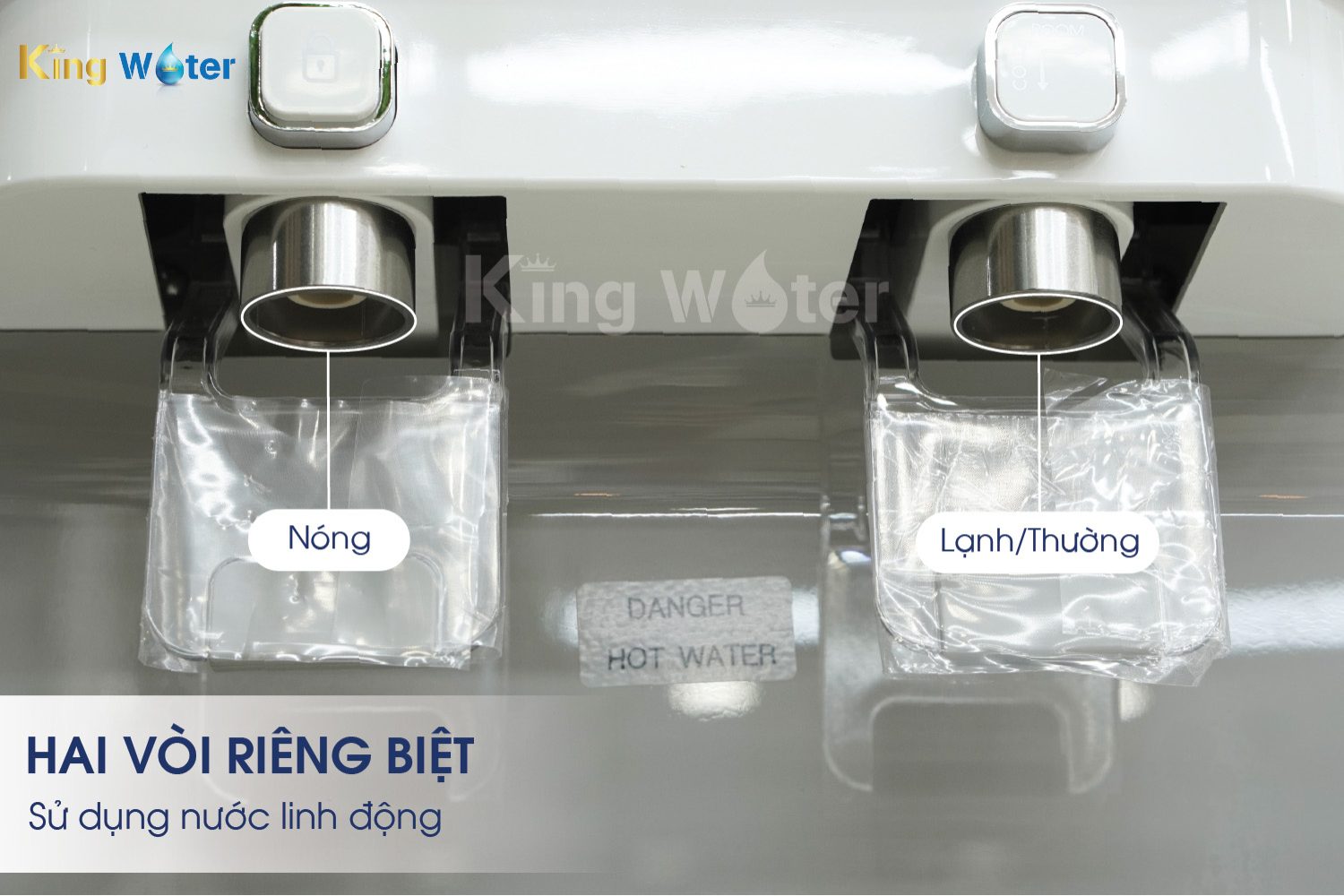 Coway CHP-671R có 2 vòi độc lập tương ứng 3 chế độ