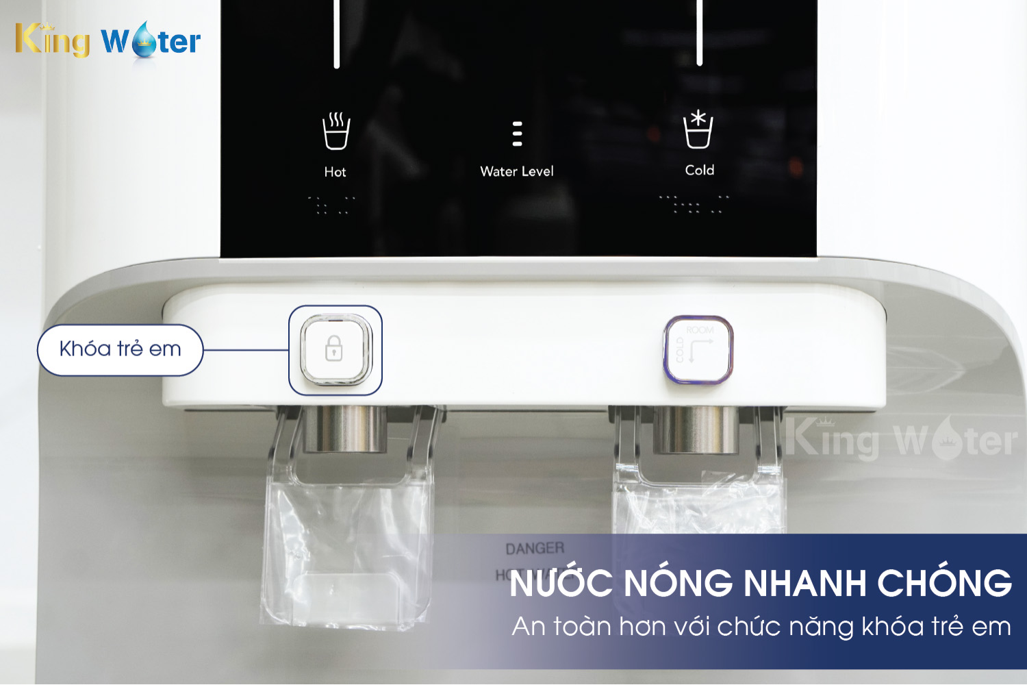 Coway CHP-671R cung cấp nguồn nước nóng lên đến 85 – 95 độ C