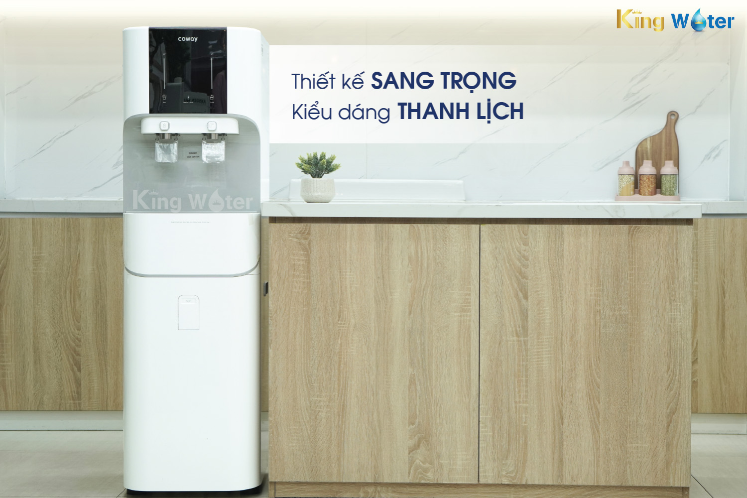 Coway CORE (CHP-671R) có vật liệu nhựa ABS cao cấp, dễ lau chùi