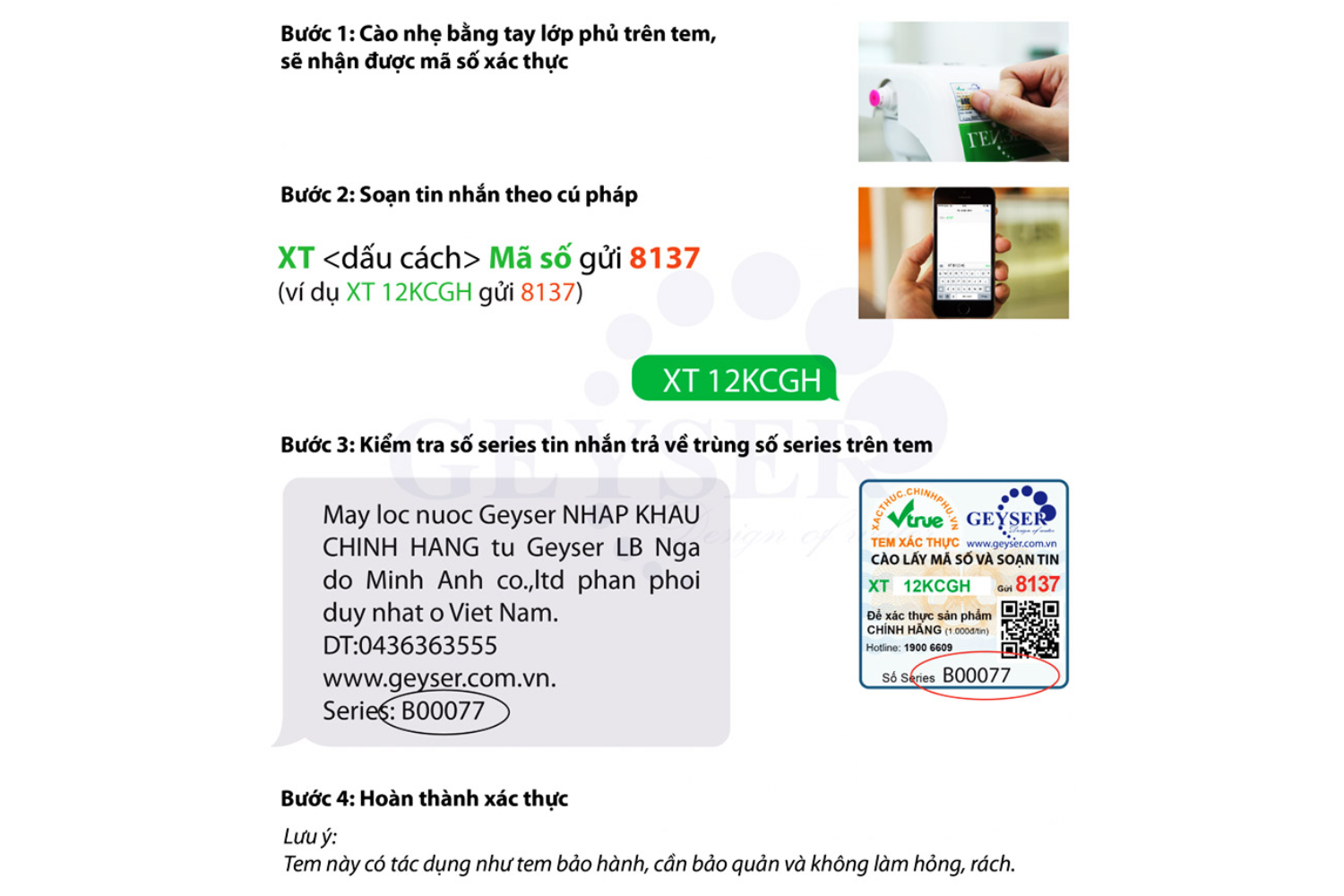 Khii mua sản phẩm khách hàng cần chú ý những thông tin về mã bảo hành