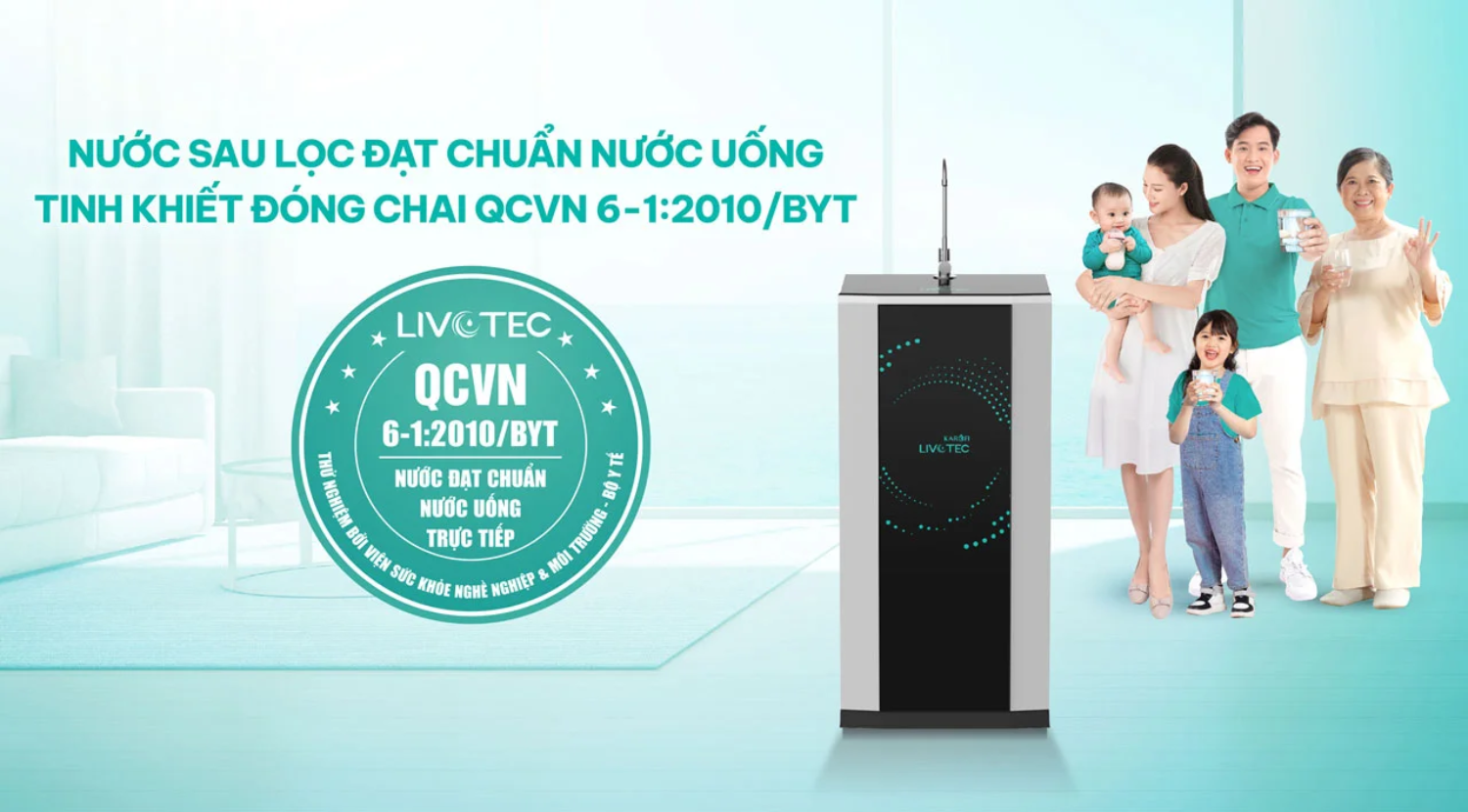 Karofi là thương hiệu Việt Nam đầu tiên đạt chứng nhận QCVN 6-1:2010/BYT
