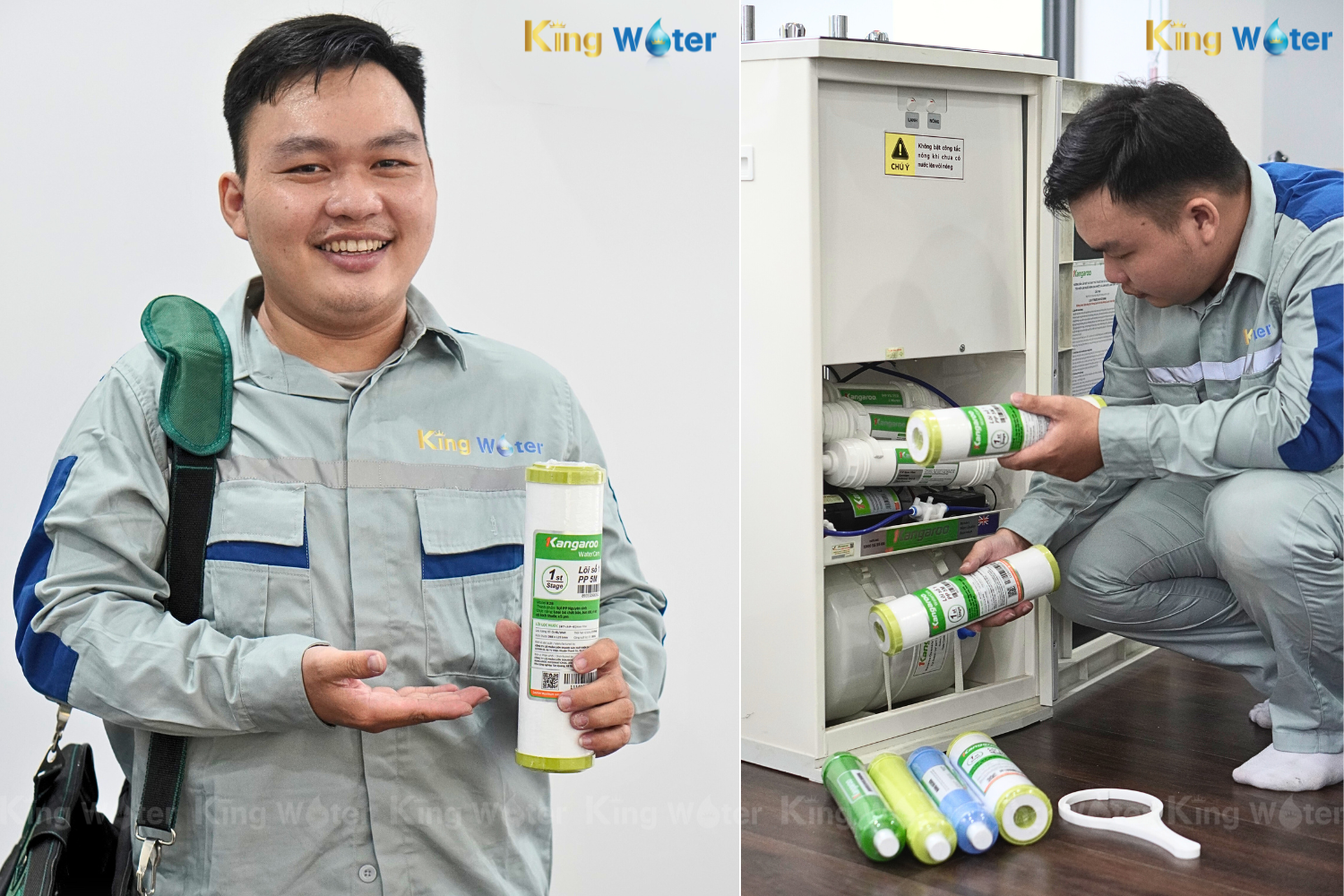 KingWater cung cấp dịch vụ thay lõi máy lọc nước Kangaroo chính hãng