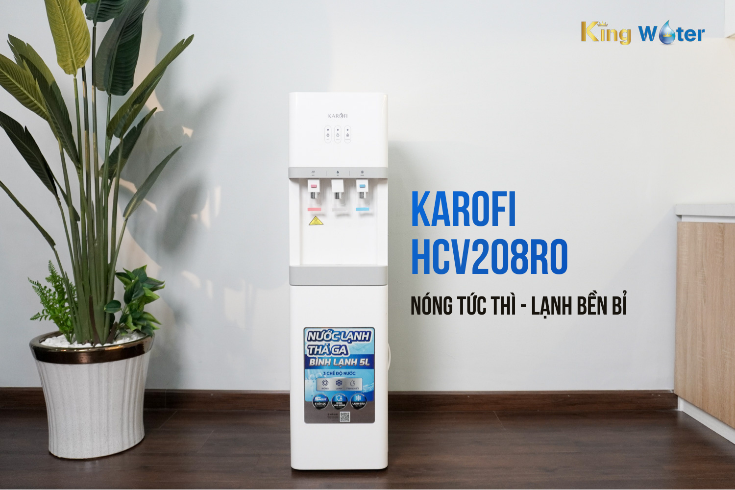 Máy Lọc Nước R.O Nóng Lạnh Karofi HCV208RO