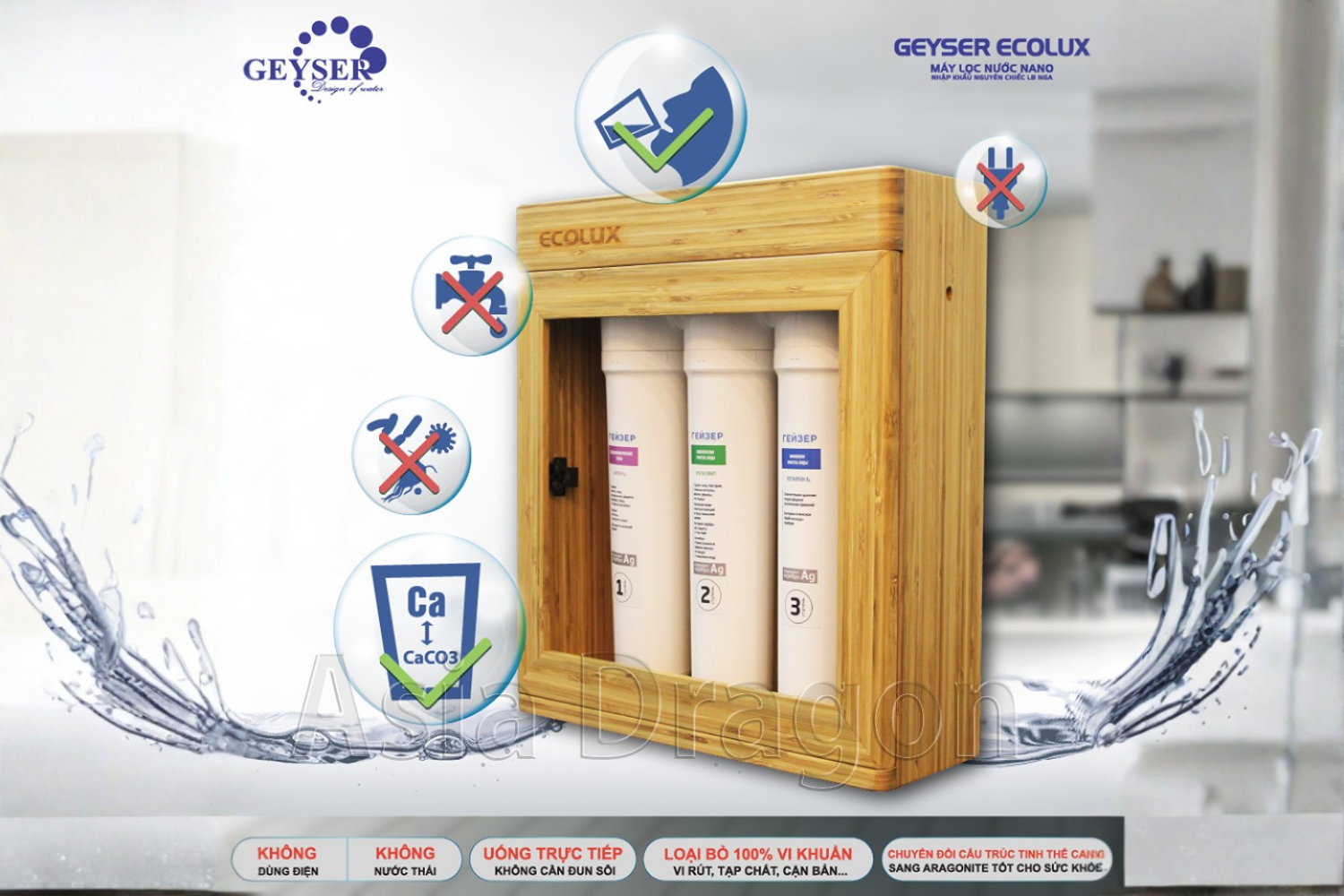 Geyser Ecolux - Máy lọc nước công nghệ NANO số 1 hiện nay