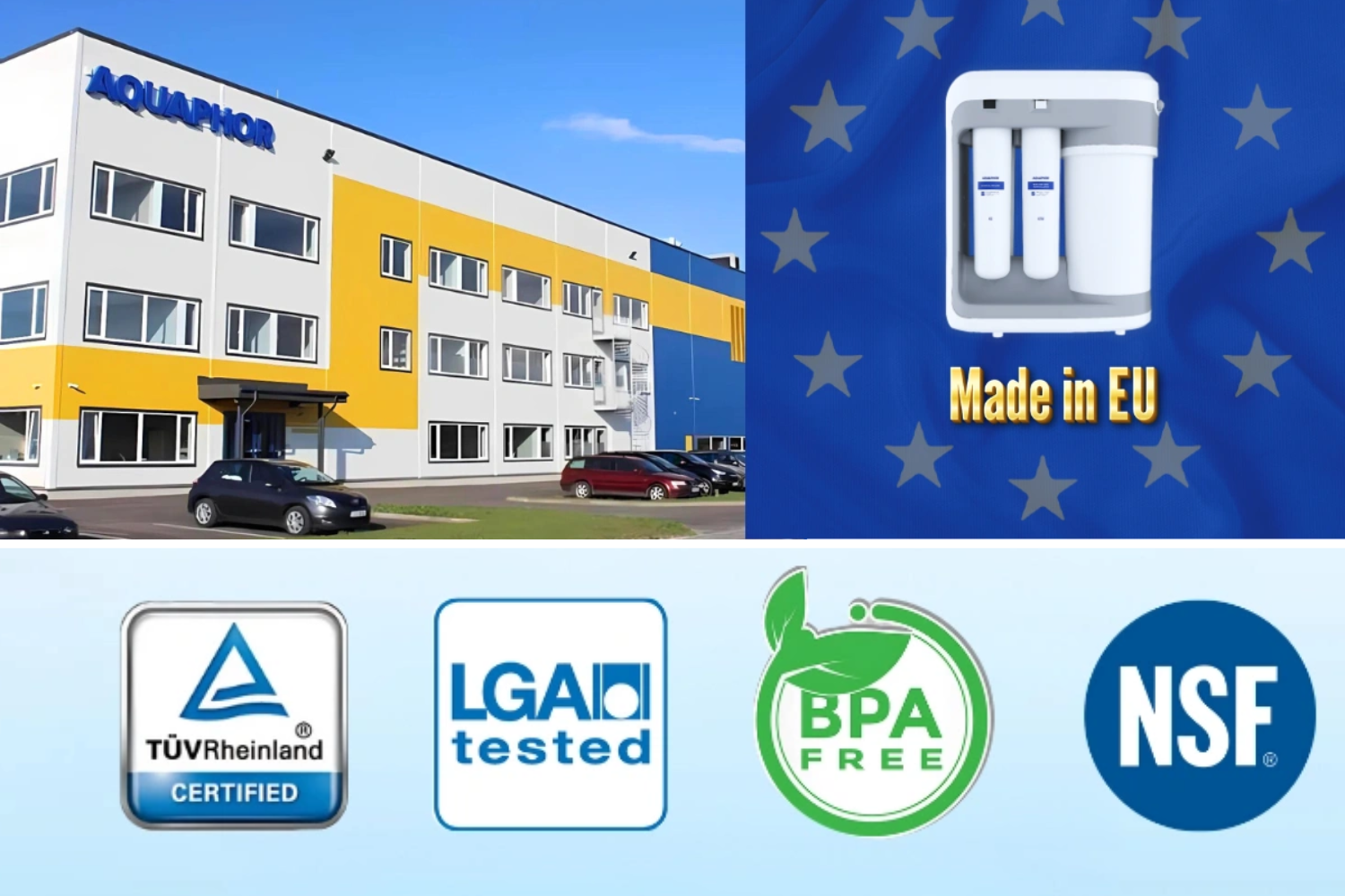 Aquaphor RO-201 đạt tiêu chuẩn chất lượng quốc tế nhờ nhập khẩu chính hãng từ Châu Âu