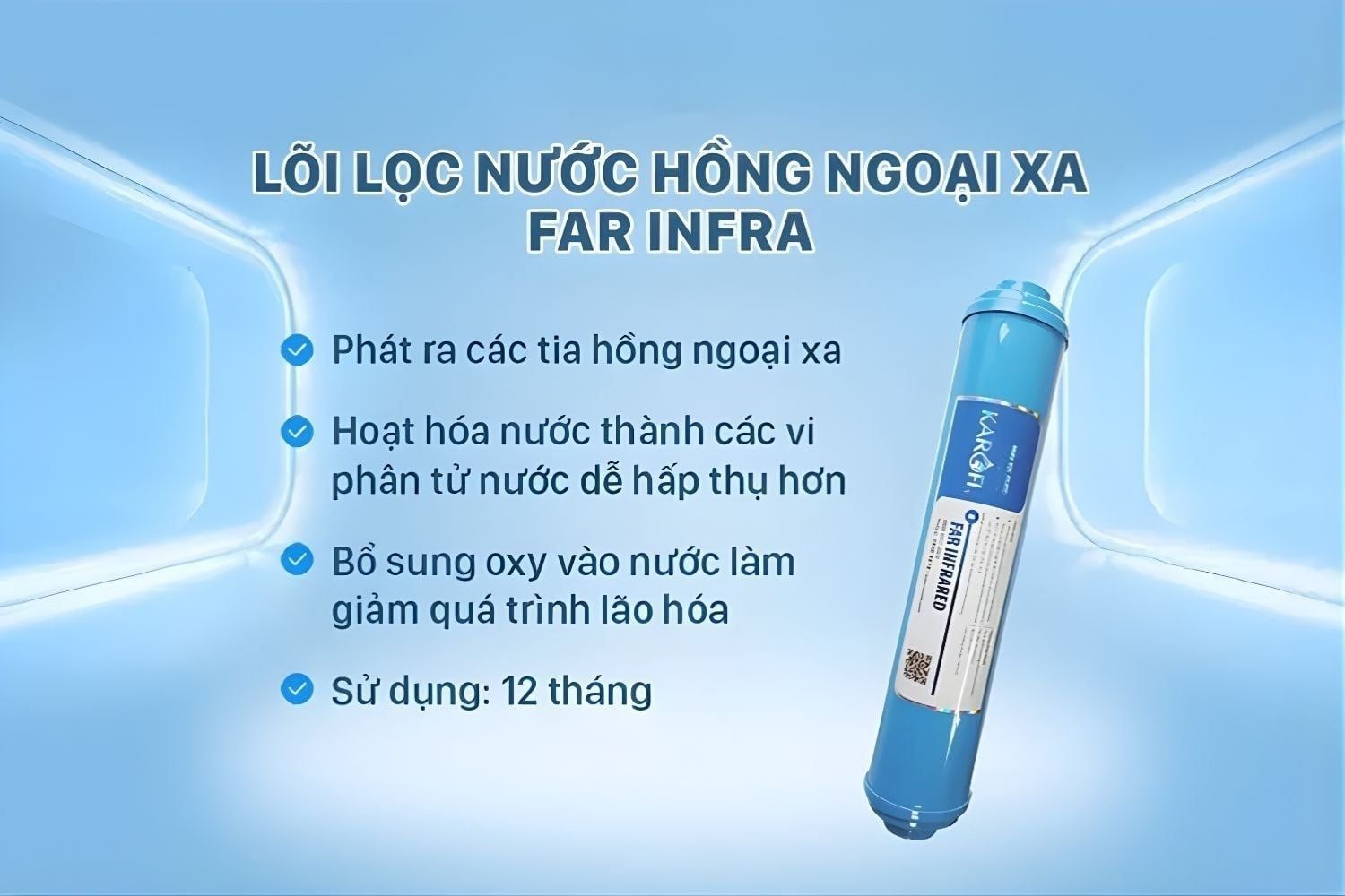 Lõi Far Infrared giúp hoạt hóa nước