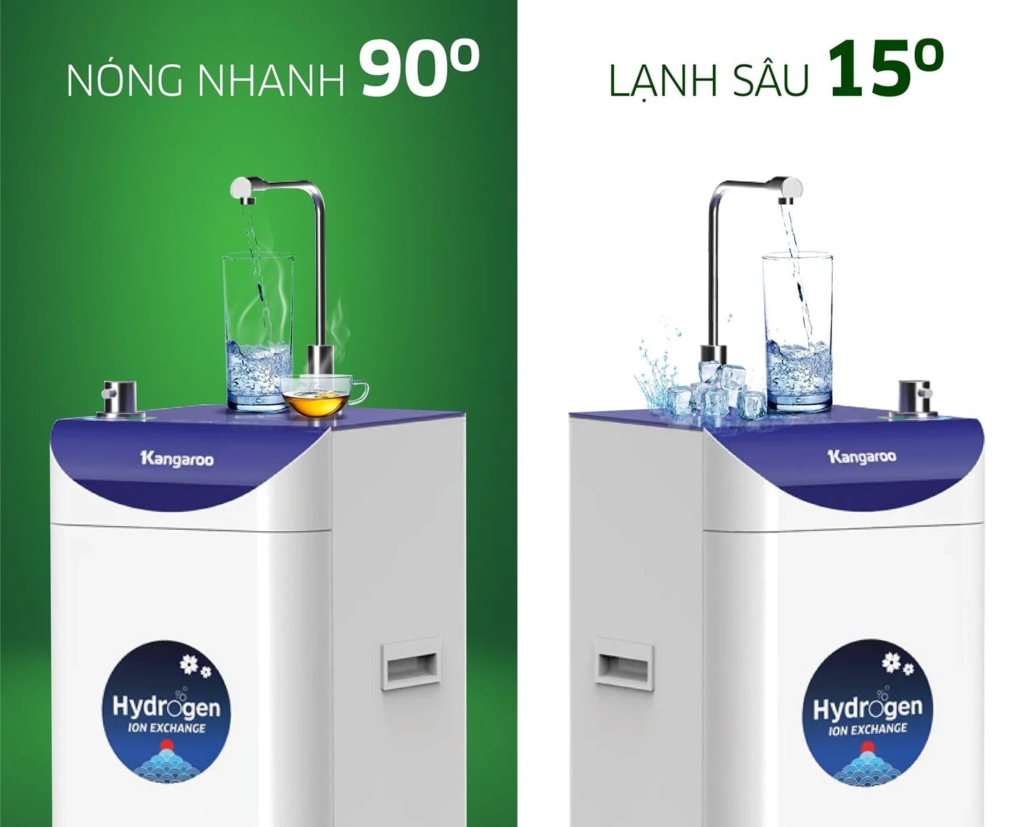 Kangaroo KG10A7S trang bị Nóng - Lạnh tiện nghi