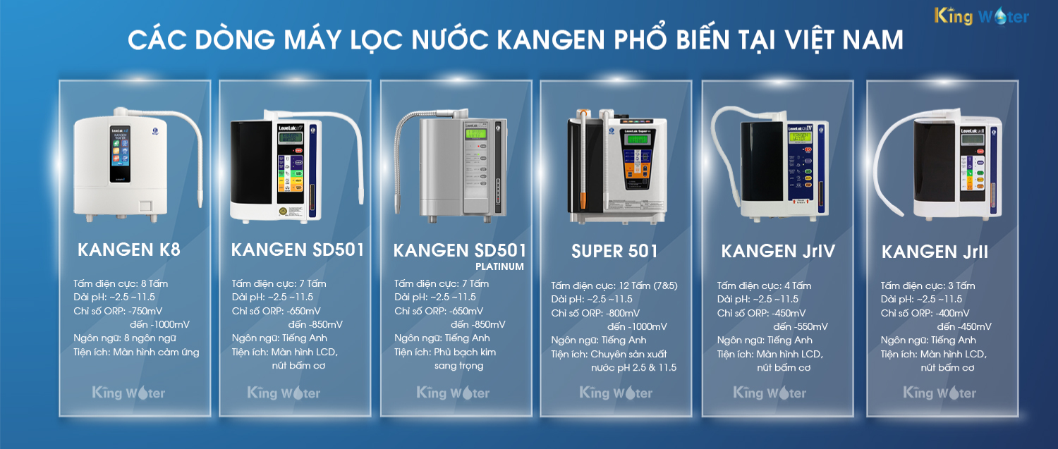 Các sản phẩm Kangen phổ biến tại Việt Nam