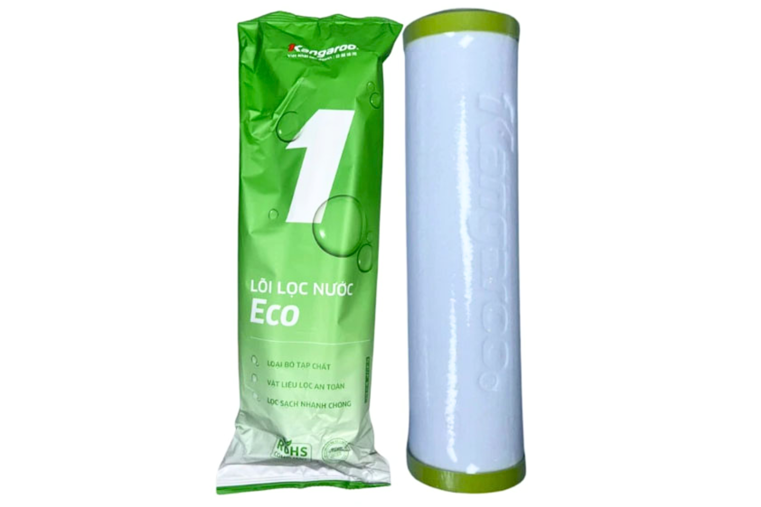 Lõi lọc Kangaroo Eco số 1 được cấu tạo từ sợi Polypropylene (PP) nguyên sinh