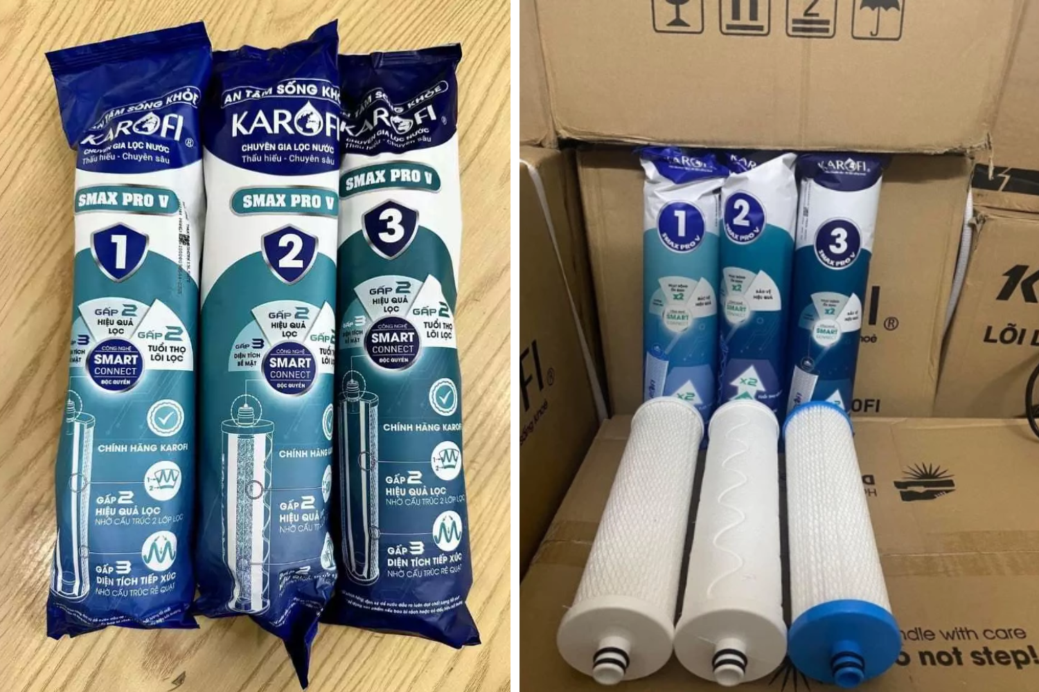 Bộ 3 lõi lọc thô Karofi Smax Pro V 123