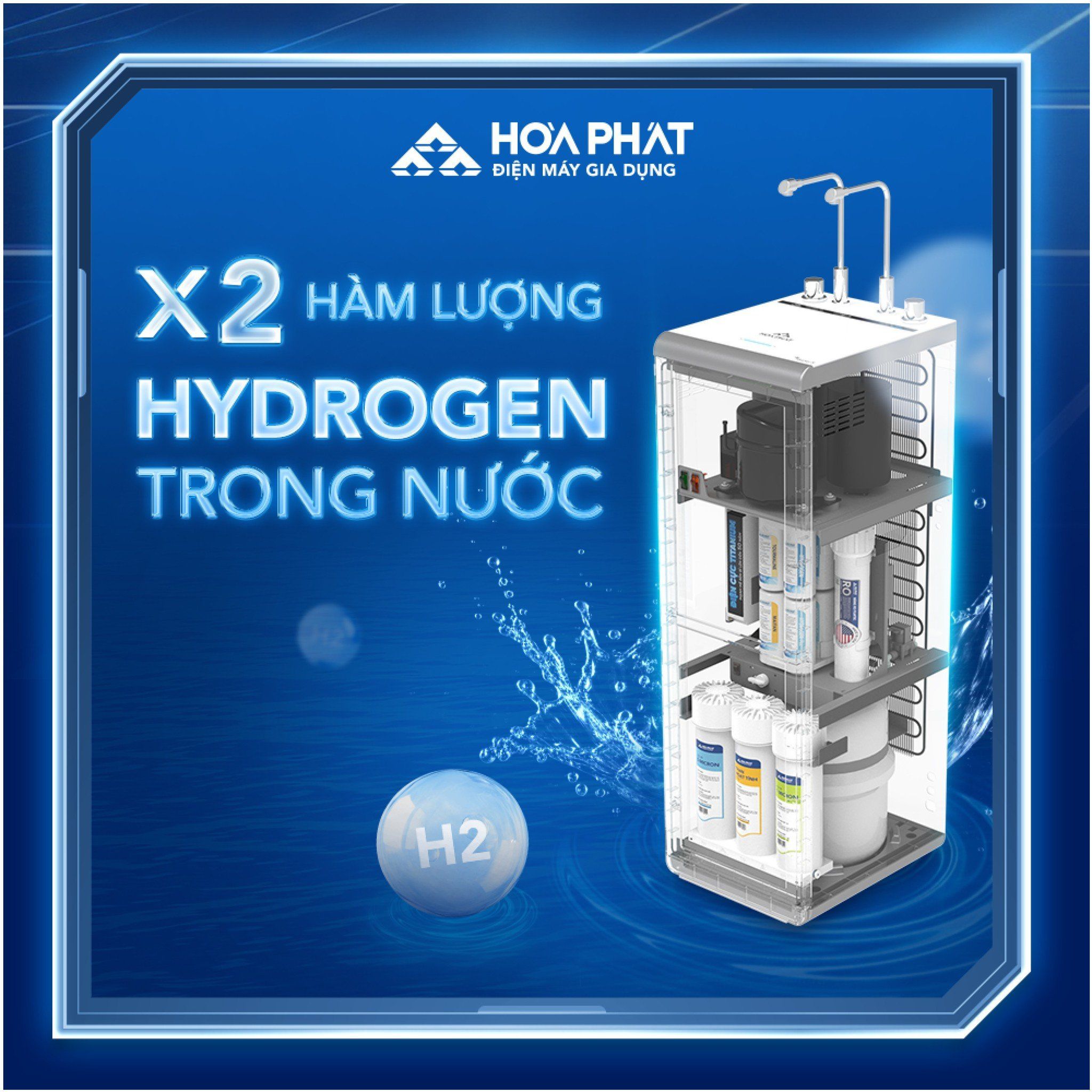 Công nghệ điện phân có màng ngăn – X2 hàm lượng Hydrogen trong nước