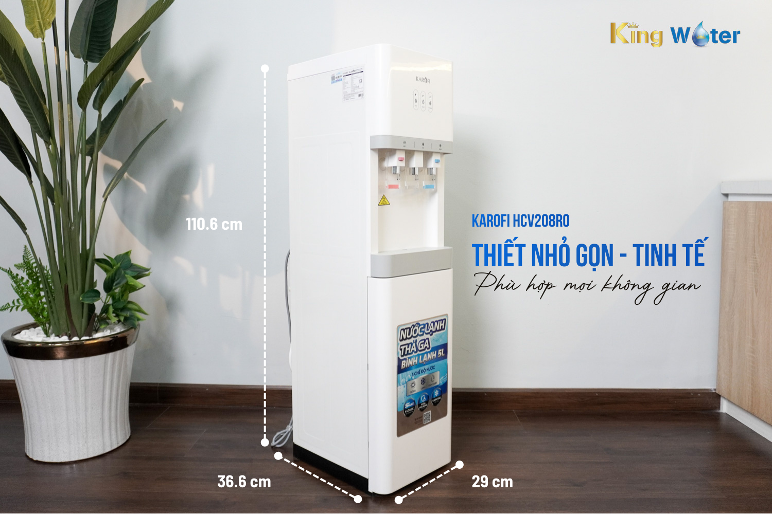 Karofi HCV208RO có&nbsp;thiết kế hiện đại, thanh lịch