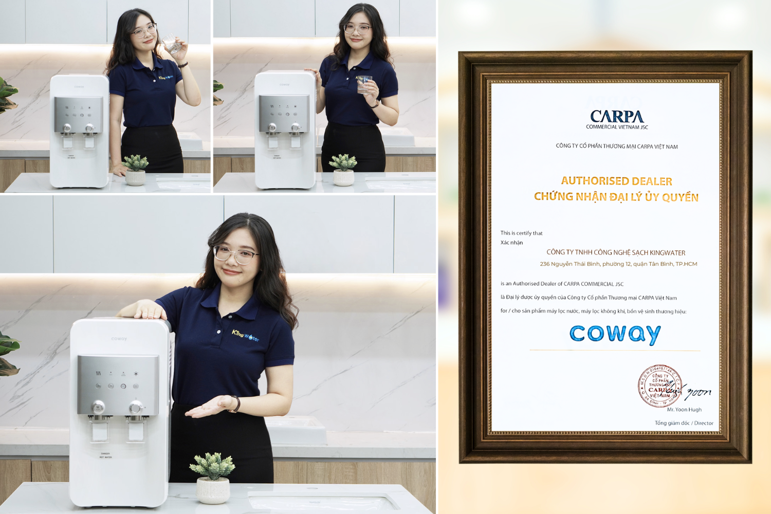 KingWater vinh dự là nhà phân phối chính thức của nhà máy Coway tại Việt Nam