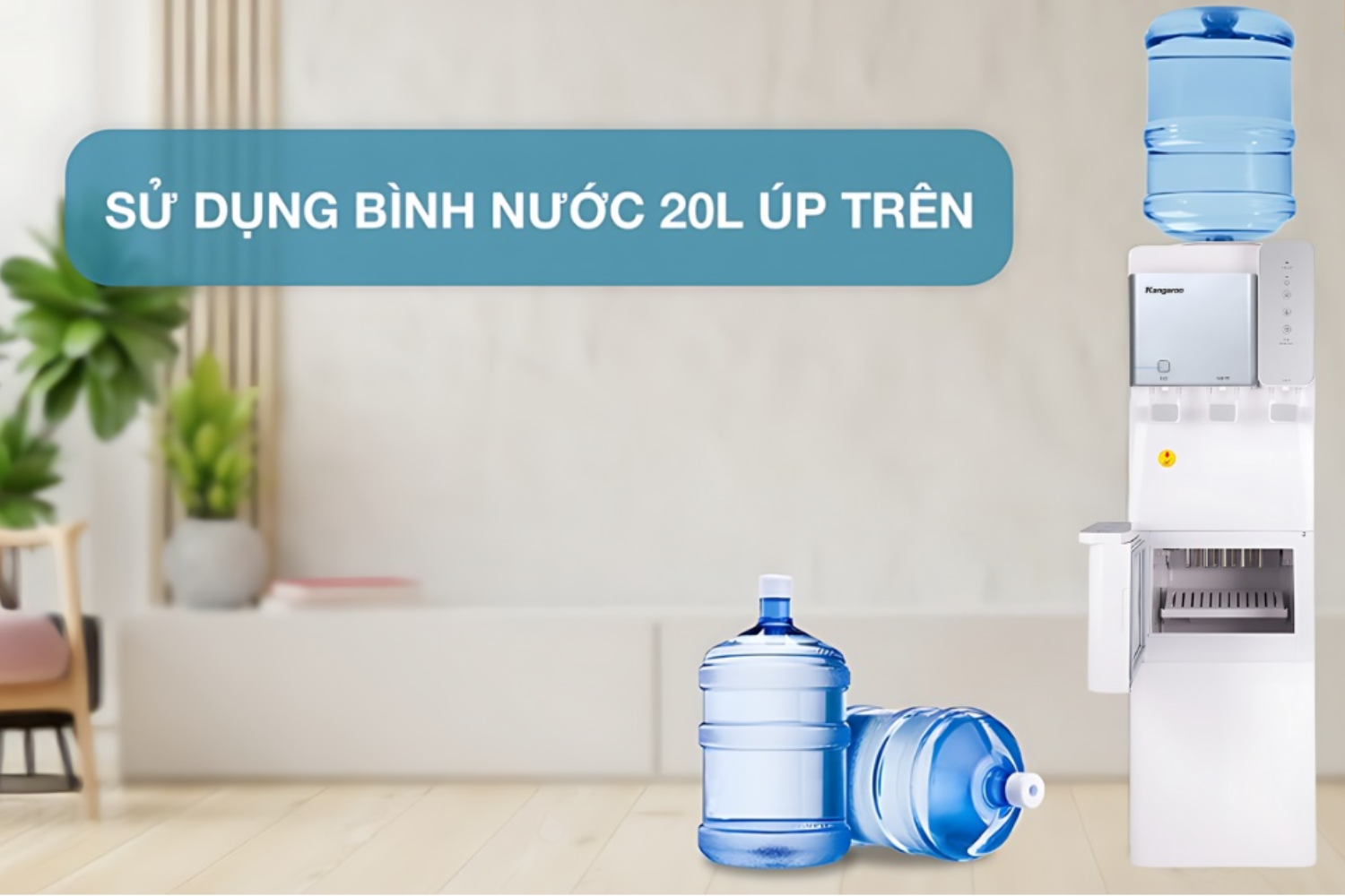 Công nghệ úp bình dễ thay thế bình nước mà không cần phải nâng hay bê vác nặng nhọc