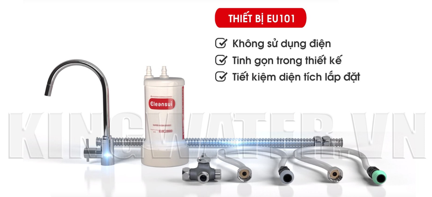 Máy lọc Nhật Bản Cleansui EU101 không sử dụng điện không xả thải ra môi trường