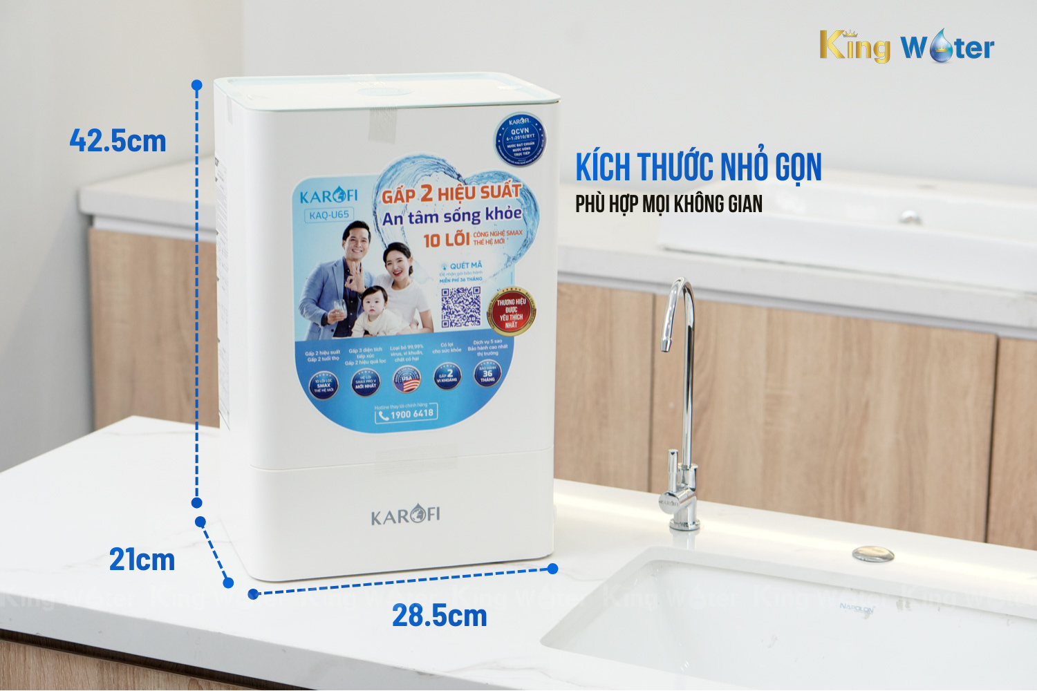 KAQ-U65 10 sở hữu kích thước nhỏ gọn
