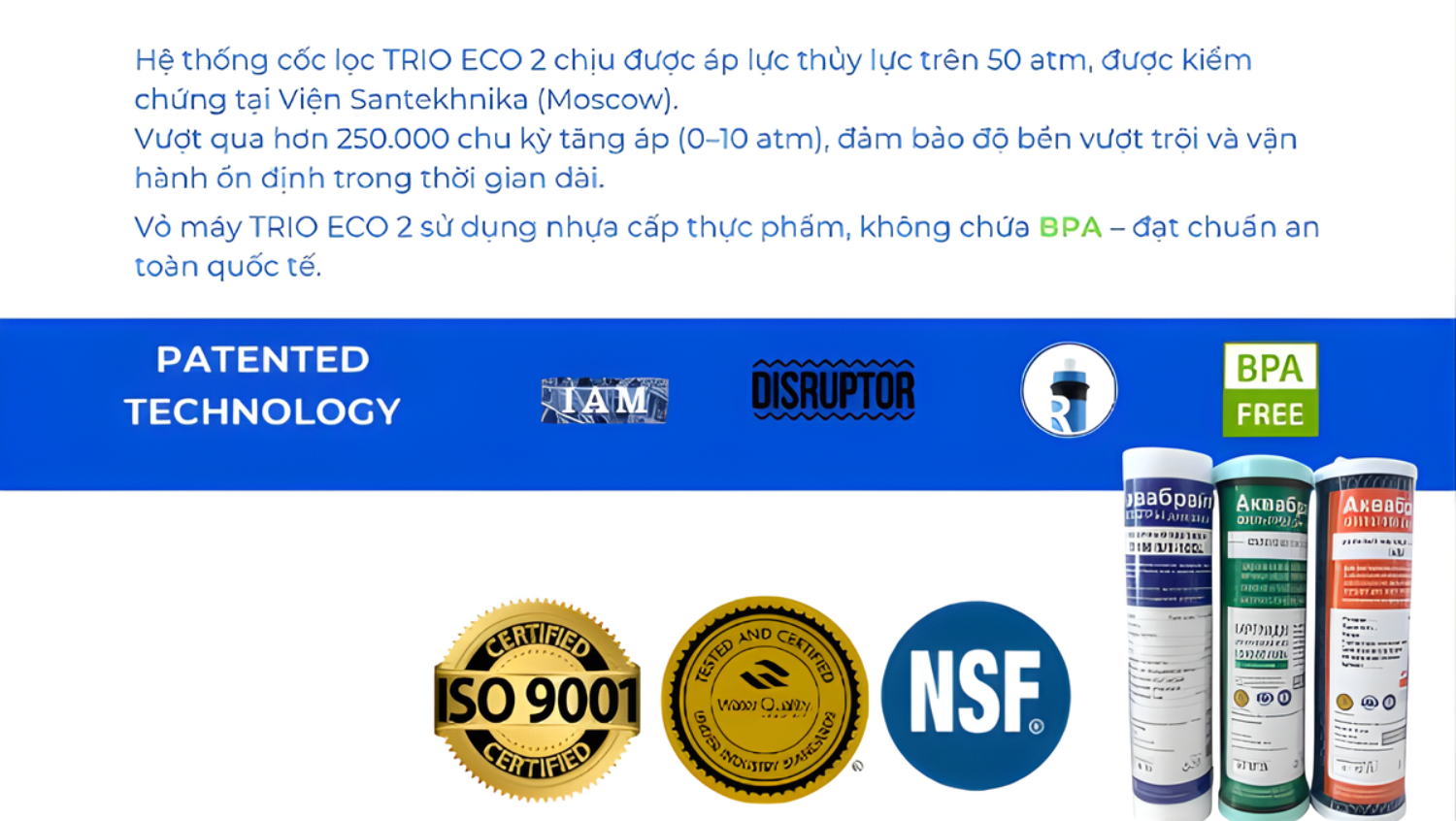 Aquaphor Trio Eco 2 phát triển nhằm giữ lại giá trị khoáng của nước uống tự nhiên