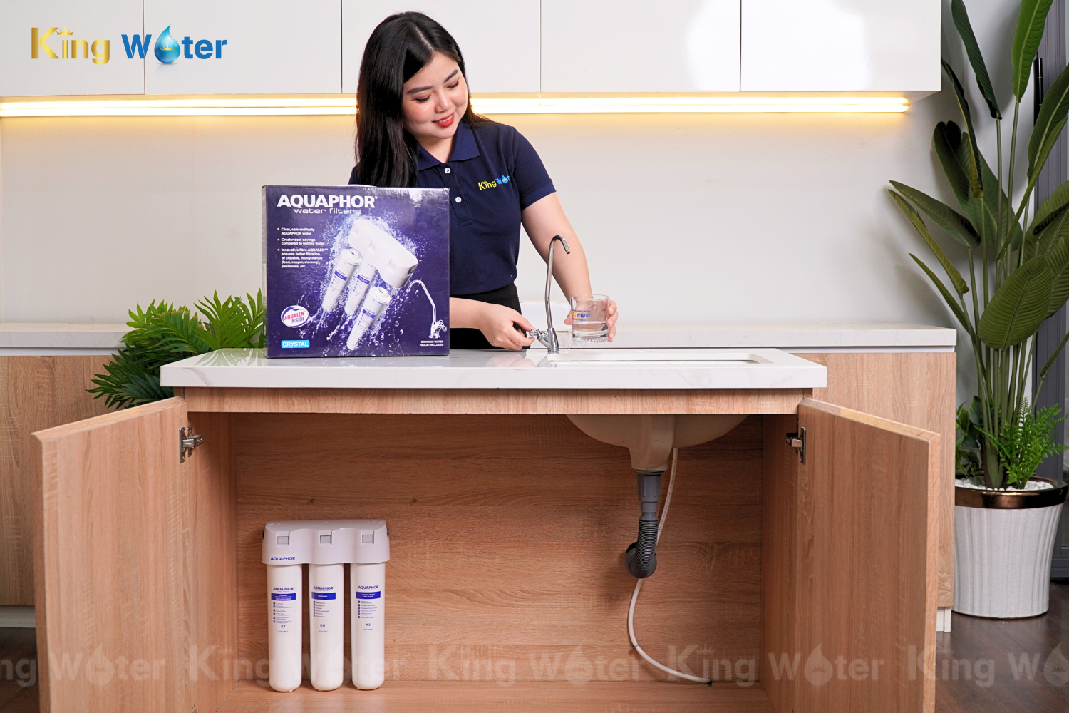 Aquaphor Crystal H6 hoạt động dựa trên áp lực nước tự nhiên