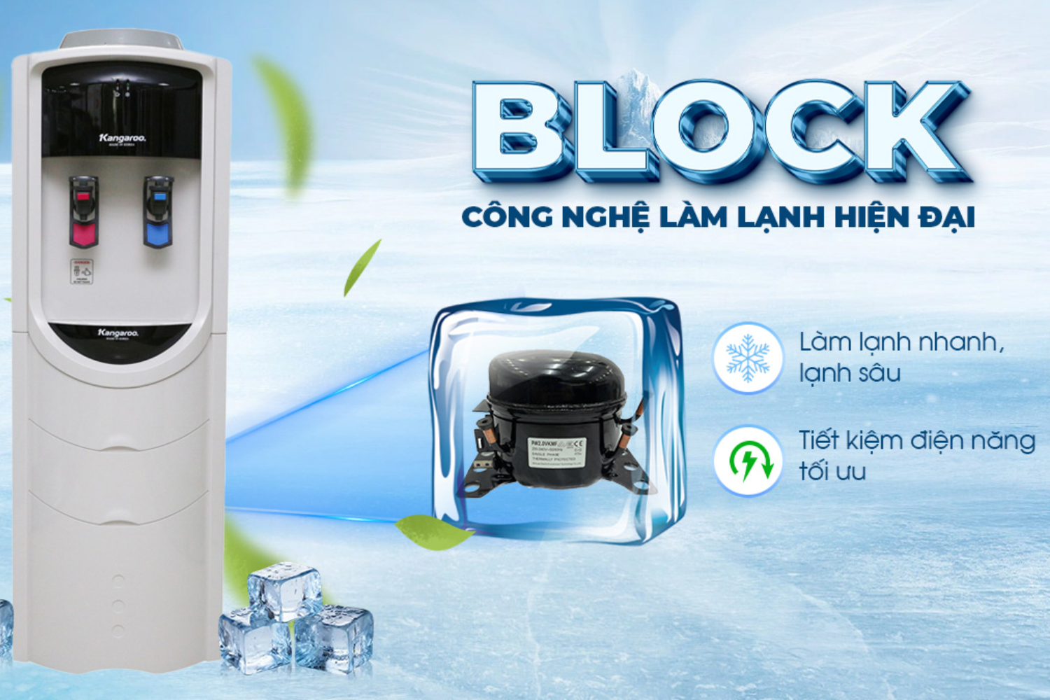 Chế độ làm lạnh của Kangaroo KG46 ứng dụng công nghệ làm lạnh sâu Block tiên tiến