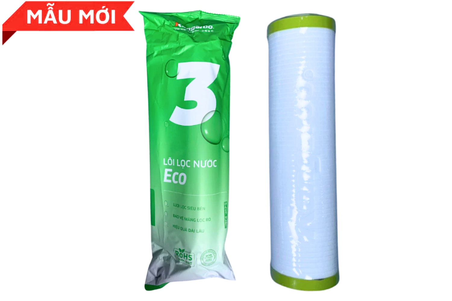 Lõi lọc nước Kangaroo Eco số 3 với công nghệ vi lọc 1 Micron