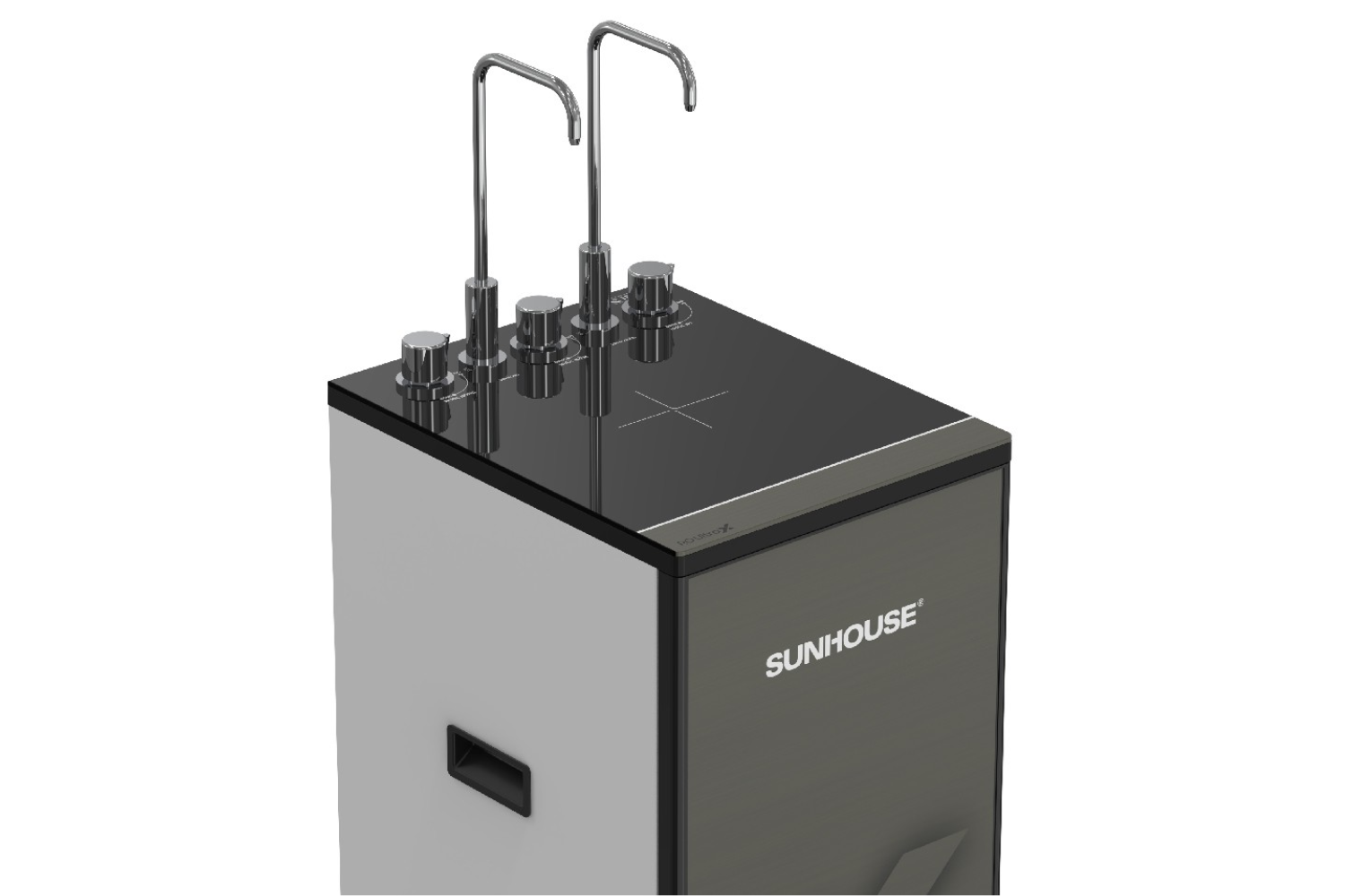 Sunhouse&nbsp;SHA76639LA&nbsp;sử dụng 2 vòi lấy nước kết hợp cùng 3 núm xoay cơ