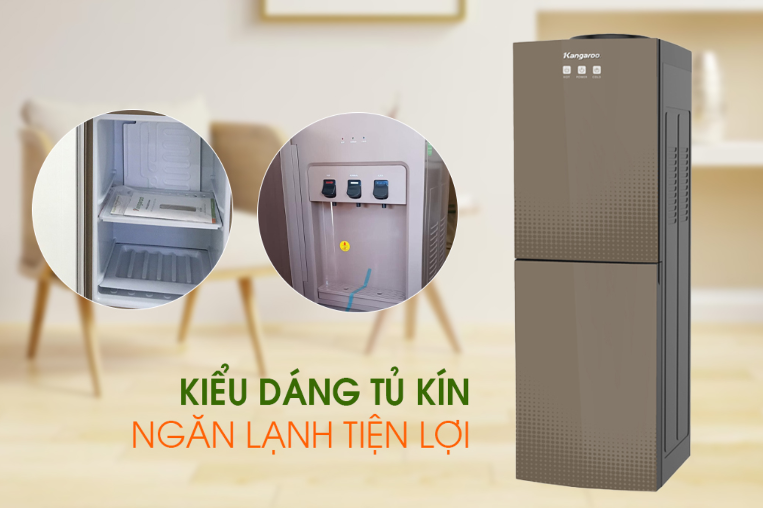 Kangaroo KG58A3 có thiết kế chắc chắn và tiện lợi