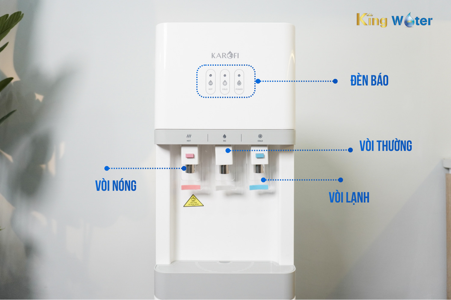 Karofi HCV208RO được trang bị 3 vòi nước độc lập