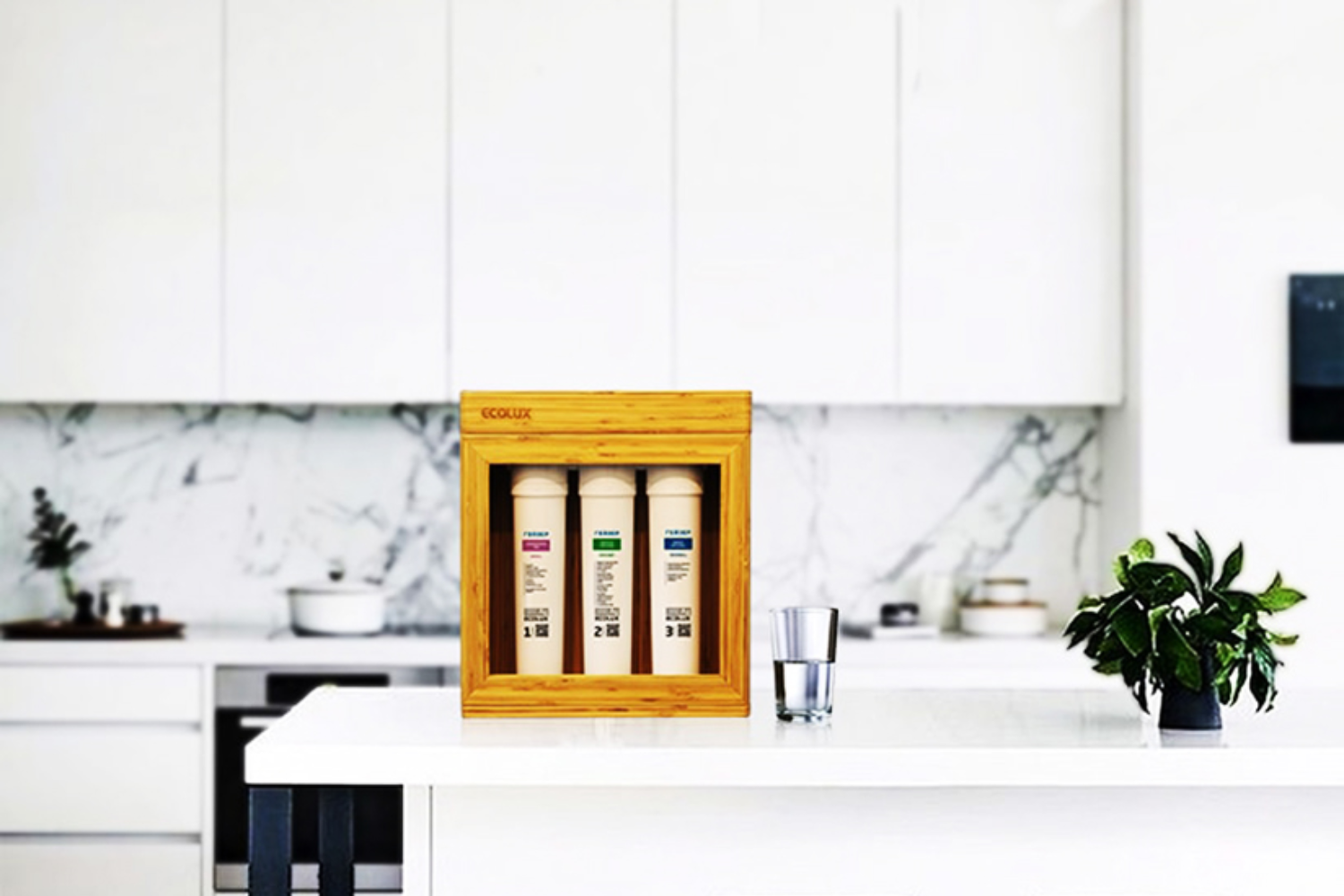 Thiết kế máy lọc Geyser Ecolux A hiện đại, thẩm mỹ cao và nhỏ gọn