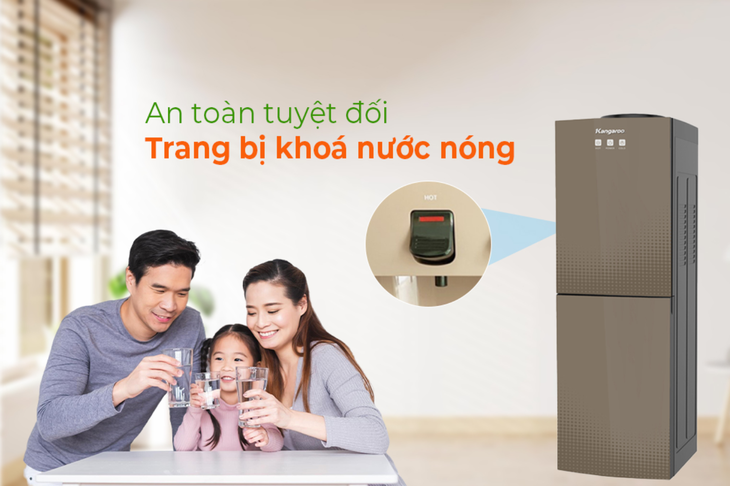 Máy Kangaroo KG58A3 có công suất mạnh mẽ lên đến 500W
